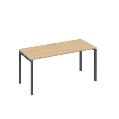 А4 А2 015 НД (Натуральный дуб/Антрацит) Стол письменный на металлокаркасе DUE