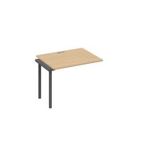 А4 А2 022-1 НД (Натуральный дуб/Антрацит) Секция стола 100 рабочей станции на каркасе DUE