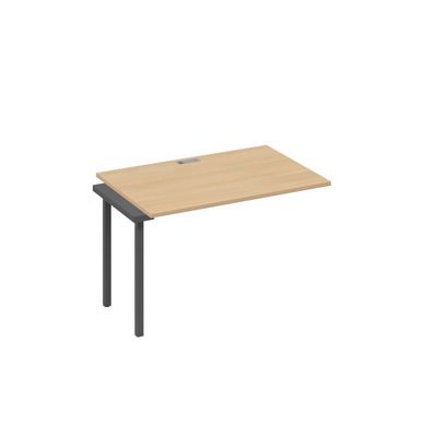 А4 А2 023-1 НД (Натуральный дуб/Антрацит) Секция стола 120 рабочей станции на каркасе DUE