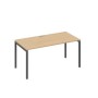 А4 А2 025 НД (Натуральный дуб/Антрацит) Стол письменный на металлокаркасе DUE