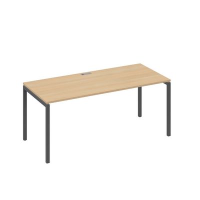 А4 А2 026 НД (Натуральный дуб/Антрацит) Стол письменный на металлокаркасе DUE