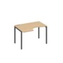 А4 А2 041 НД (Натуральный дуб/Антрацит) Стол эргономичный левый "Классика" на металлокаркасе DUE