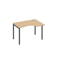 А4 А2 042 НД (Натуральный дуб/Антрацит) Стол эргономичный правый "Классика" на металлокаркасе DUE