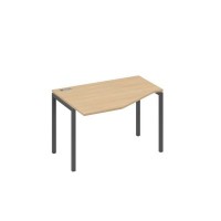 А4 А2 051 НД (Натуральный дуб/Антрацит) Стол эргономичный левый "Техно" на металлокаркасе DUE