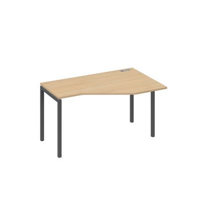 А4 А2 054 НД (Натуральный дуб/Антрацит) Стол эргономичный правый "Техно" на металлокаркасе DUE