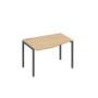 А4 А2 061 НД (Натуральный дуб/Антрацит) Стол эргономичный левый "Техно" на металлокаркасе DUE