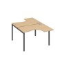 А4 А2 180 НД (Натуральный дуб/Антрацит) Рабочая станция опоры DUE столы 2х120 Классика
