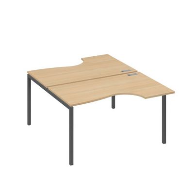 А4 А2 184 НД (Натуральный дуб/Антрацит) Рабочая станция опоры DUE столы 2х140 Классика