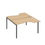А4 А2 184 НД (Натуральный дуб/Антрацит) Рабочая станция опоры DUE столы 2х140 Классика