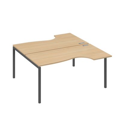 А4 А2 185 НД (Натуральный дуб/Антрацит) Рабочая станция опоры DUE столы 2х160 Классика