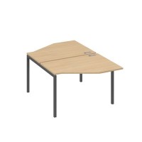 А4 А2 186 НД (Натуральный дуб/Антрацит) Рабочая станция опоры DUE со столами Техно 2х120