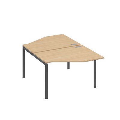 А4 А2 186 НД (Натуральный дуб/Антрацит) Рабочая станция опоры DUE со столами Техно 2х120
