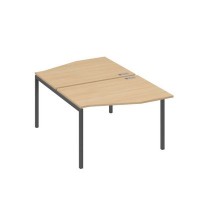А4 А2 189 НД (Натуральный дуб/Антрацит) Рабочая станция каркас DUE столы 2х120 Техно