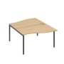 А4 А2 190 НД (Натуральный дуб/Антрацит) Рабочая станция каркас DUE столы 2х140 Техно