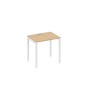 А4 Б2 001 НД (Натуральный дуб/Белый) Стол письменный на металлокаркасе DUE