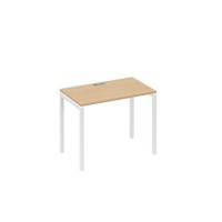 А4 Б2 002 НД (Натуральный дуб/Белый) Стол письменный на металлокаркасе DUE