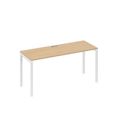 А4 Б2 005 НД (Натуральный дуб/Белый) Стол письменный на металлокаркасе DUE