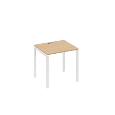 А4 Б2 011 НД (Натуральный дуб/Белый) Стол письменный на металлокаркасе DUE