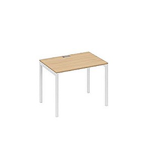 А4 Б2 012 НД (Натуральный дуб/Белый) Стол письменный на металлокаркасе DUE