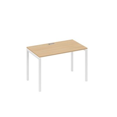 А4 Б2 013 НД (Натуральный дуб/Белый) Стол письменный на металлокаркасе DUE