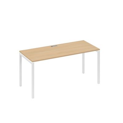 А4 Б2 015 НД (Натуральный дуб/Белый) Стол письменный на металлокаркасе DUE