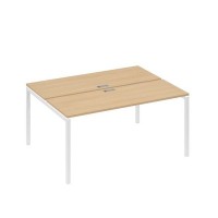 А4 Б2 172 НД (Натуральный дуб/Белый) Рабочая станция на каркасе DUE столы 2х160