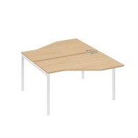 А4 Б2 187 НД (Натуральный дуб/Белый) Рабочая станция опоры DUE со столами Техно 2х140