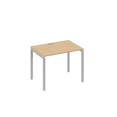 А4 С2 012 НД (Натуральный дуб/Серый) Стол письменный на металлокаркасе DUE