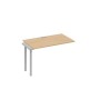 А4 С2 013-1 НД (Натуральный дуб/Серый) Секция стола 120 рабочей станции на каркасе DUE