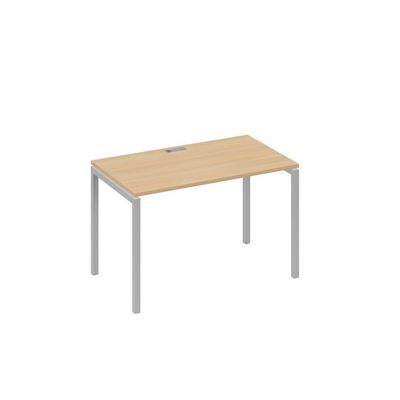 А4 С2 013 НД (Натуральный дуб/Серый) Стол письменный на металлокаркасе DUE