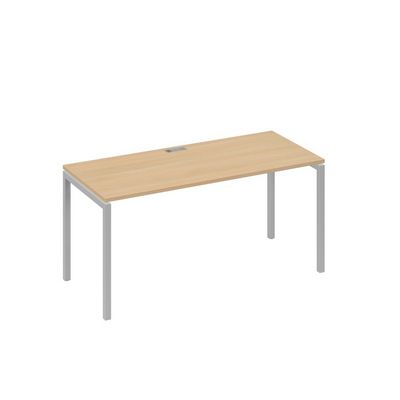 А4 С2 015 НД (Натуральный дуб/Серый) Стол письменный на металлокаркасе DUE