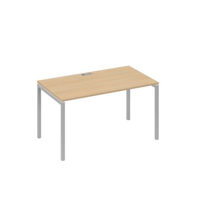 А4 С2 024 НД (Натуральный дуб/Серый) Стол письменный на металлокаркасе DUE