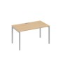 А4 С2 024 НД (Натуральный дуб/Серый) Стол письменный на металлокаркасе DUE