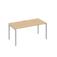 А4 С2 025 НД (Натуральный дуб/Серый) Стол письменный на металлокаркасе DUE