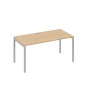 А4 С2 025 НД (Натуральный дуб/Серый) Стол письменный на металлокаркасе DUE