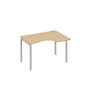 А4 С2 042 НД (Натуральный дуб/Серый) Стол эргономичный правый "Классика" на металлокаркасе DUE