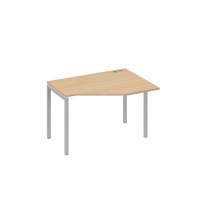 А4 С2 052 НД (Натуральный дуб/Серый) Стол эргономичный правый "Техно" на металлокаркасе DUE