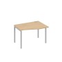 А4 С2 062 НД (Натуральный дуб/Серый) Стол эргономичный правый "Техно" на металлокаркасе DUE