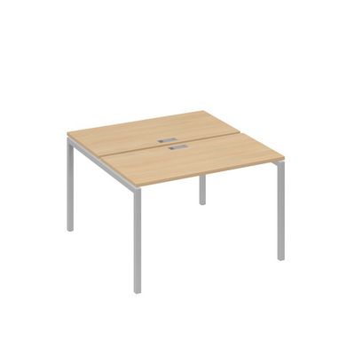 А4 С2 170 НД (Натуральный дуб/Серый) Рабочая станция на каркасе DUE столы 2х120