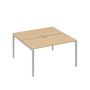 А4 С2 174 НД (Натуральный дуб/Серый) Рабочая станция на каркасе DUE столы 2х140