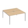 А4 С2 178 НД (Натуральный дуб/Серый) Рабочая станция на каркасе DUE столы 2х160