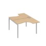 А4 С2 180 НД (Натуральный дуб/Серый) Рабочая станция опоры DUE столы 2х120 Классика