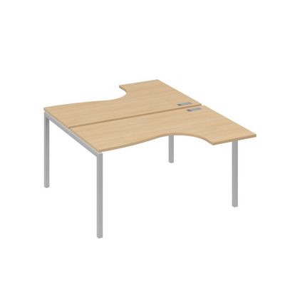 А4 С2 181 НД (Натуральный дуб/Серый) Рабочая станция опоры DUE столы 2х140 Классика