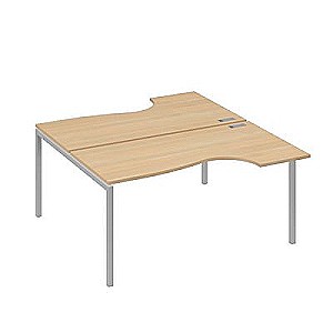 А4 С2 185 НД (Натуральный дуб/Серый) Рабочая станция опоры DUE столы 2х160 Классика