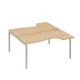 А4 С2 185 НД (Натуральный дуб/Серый) Рабочая станция опоры DUE столы 2х160 Классика