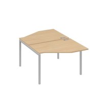 А4 С2 186 НД (Натуральный дуб/Серый) Рабочая станция опоры DUE со столами Техно 2х120