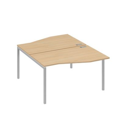 А4 С2 190 НД (Натуральный дуб/Серый) Рабочая станция каркас DUE столы 2х140 Техно