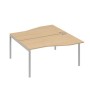 А4 С2 191 НД (Натуральный дуб/Серый) Рабочая станция каркас DUE столы 2х160 Техно