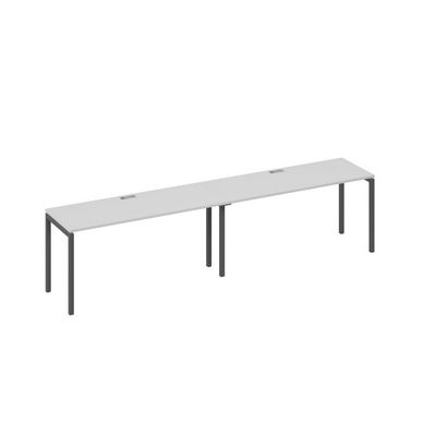 А4 А2 005-2 СЕ (Серый/Антрацит) Рабочая станция 2х160 опоры DUE