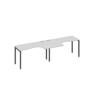 А4 А2 033-2 СЕ (Серый/Антрацит) Рабочая станция DUE 2х140 столы Классика эргономичные